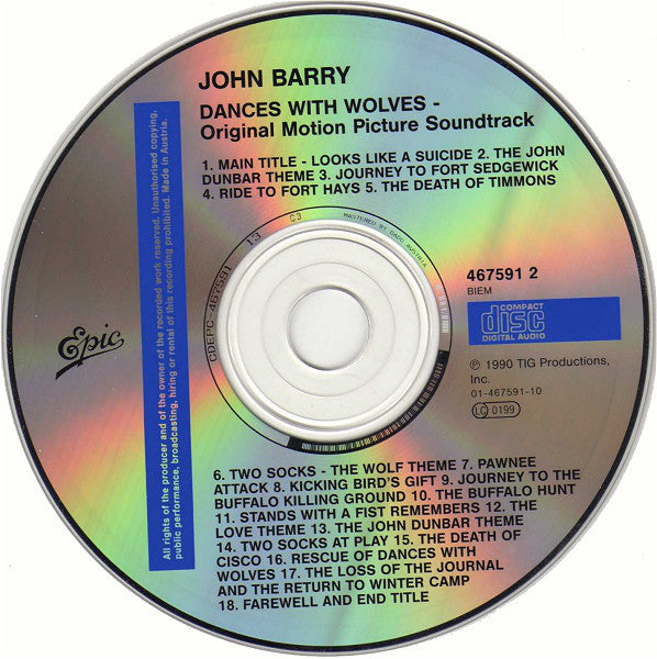 John Barry : Dances With Wolves (Original Motion Picture Soundtrack) (CD, Album)