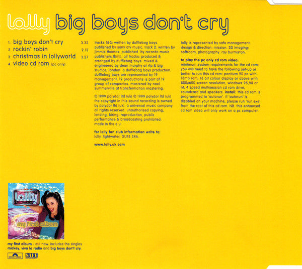 Lolly (2) : Big Boys Don't Cry / Rockin' Robin (CD, Single, Enh)