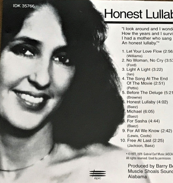 Joan Baez : Honest Lullaby (CD, Album)