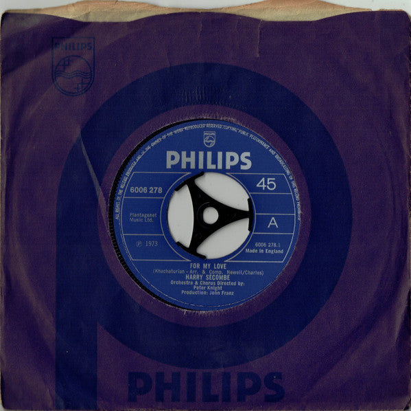 Harry Secombe : For My Love (7")