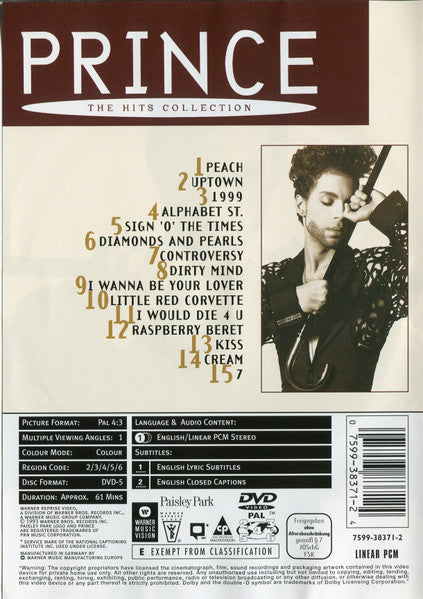 Prince : The Hits Collection (DVD-V, Comp, RE, PAL)