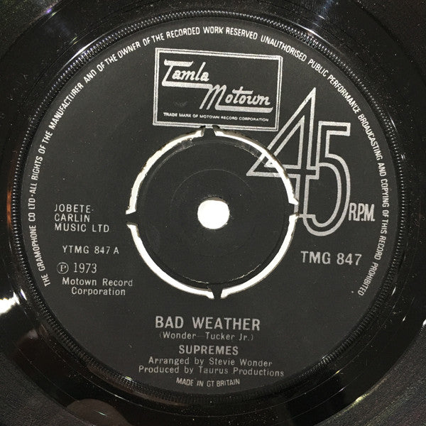 The Supremes : Bad Weather  (7", Single)