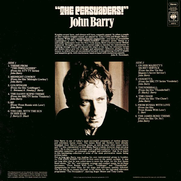 John Barry : Theme From The Persuaders! (LP, Comp, Mono)