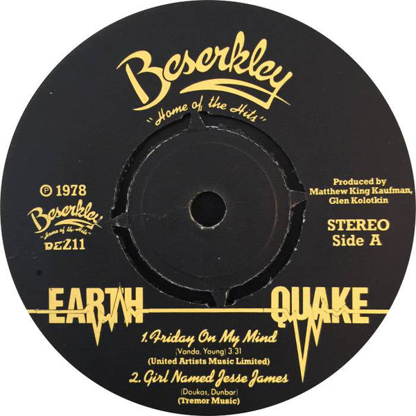 Earth Quake (2) : Chartbusters (7", EP)