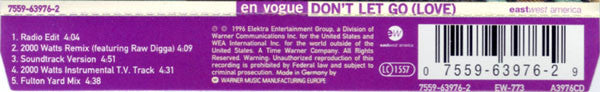 En Vogue : Don't Let Go (Love) (CD, Single, WMM)