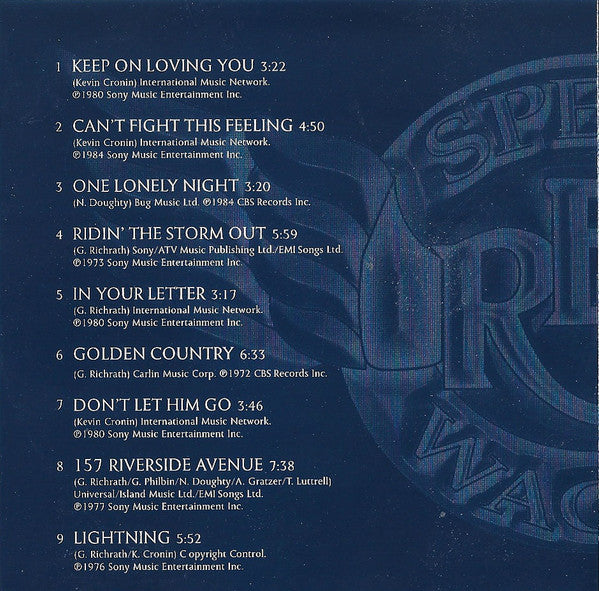 REO Speedwagon : Take It On The Run - The Best Of REO Speedwagon (CD, Comp)