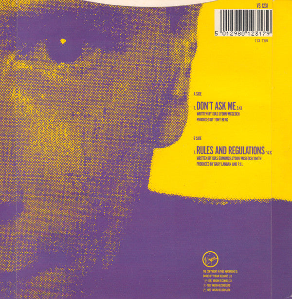 Public Image Limited : Don't Ask Me (7", Single, Inj)