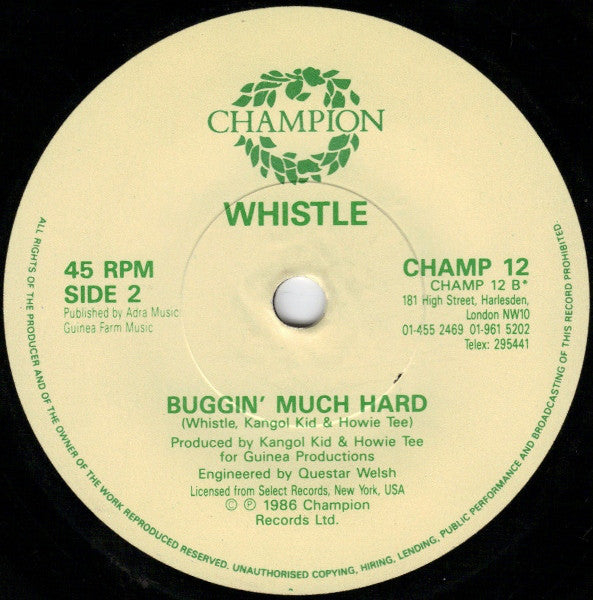 Whistle : (Nothing Serious) Just Buggin' (7", Single)