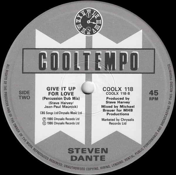 Steven Dante : Give It Up For Love (12")