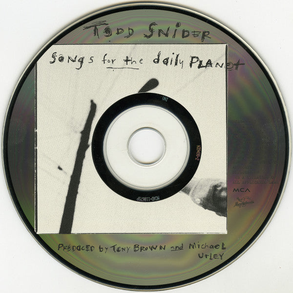 Todd Snider : Songs For The Daily Planet (CD, Album)