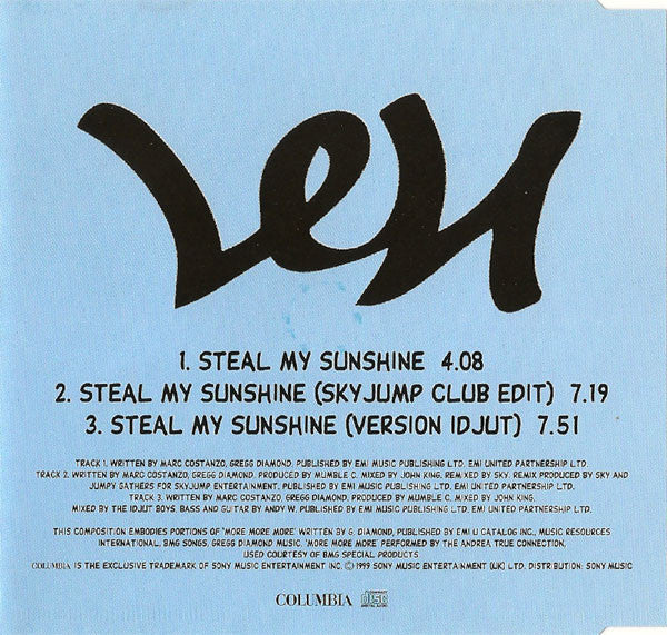 Len : Steal My Sunshine (CD, Single)