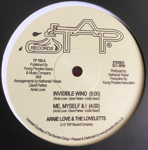 Arnie Love & The Loveletts : Invisible Wind / Me, Myself & I / We Had Enough (12", RSD, RE)