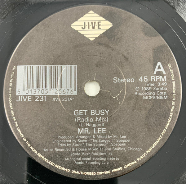 Mr. Lee : Get Busy (7", Single)