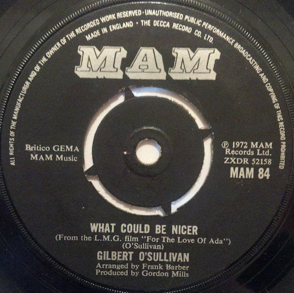 Gilbert O'Sullivan : Clair (7", Single)