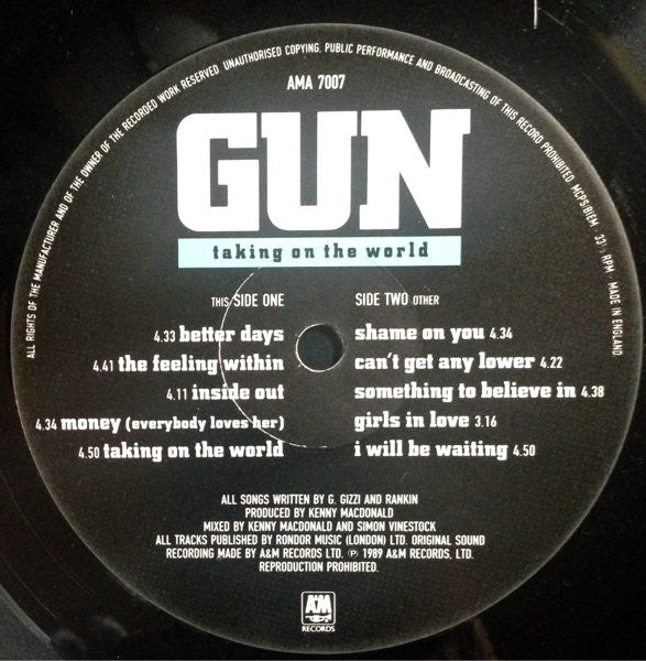 Gun (2) : Taking On The World (LP, Album)