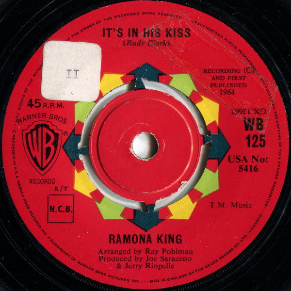 Ramona King : It's In His Kiss (7", Single)