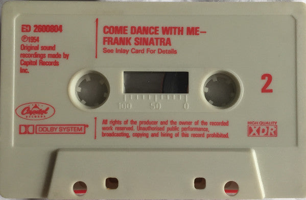 Frank Sinatra : Come Dance With Me! (Cass, Album, XDR)