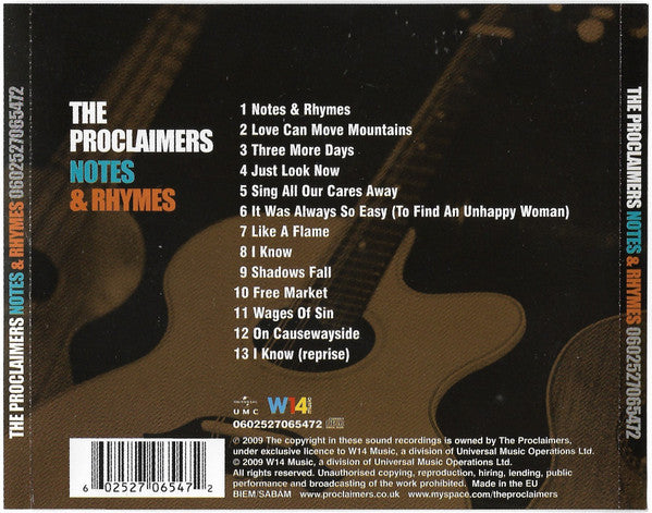 The Proclaimers : Notes & Rhymes (CD, Album)