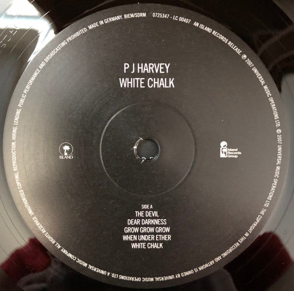 P J Harvey* : White Chalk (LP, Album, RE, 180)