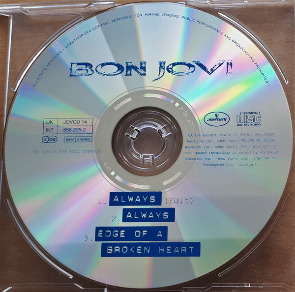 Bon Jovi : Always (CD, Single)