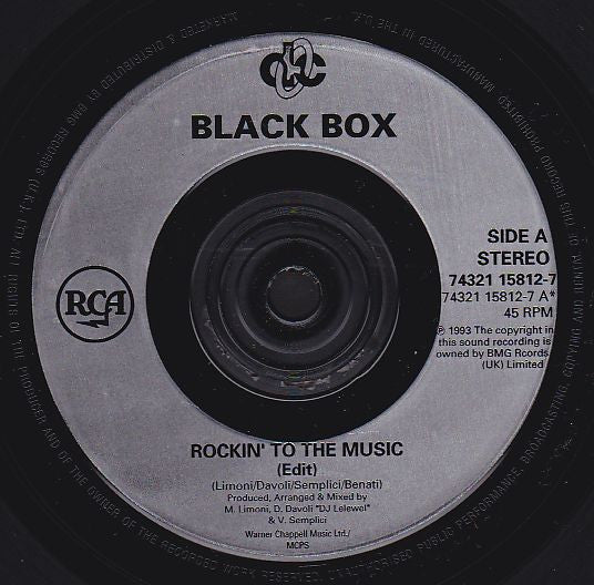 Black Box : Rockin' To The Music (7")