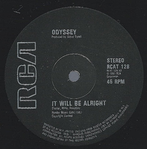 Odyssey (2) : It Will Be Alright (12", Single)