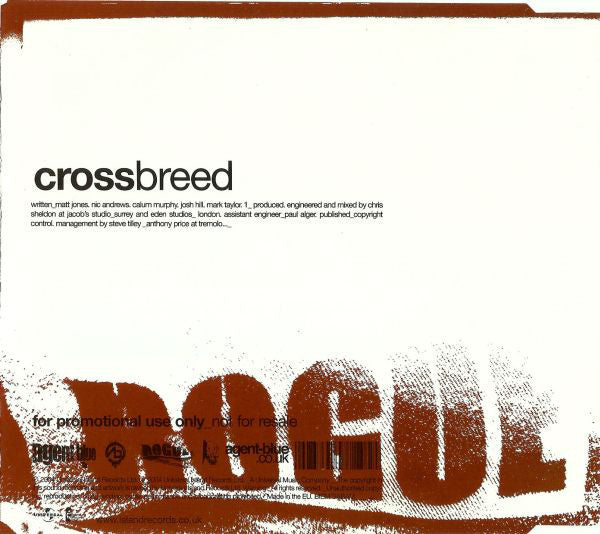 Agent Blue (2) : Crossbreed (CD, Single, Promo)