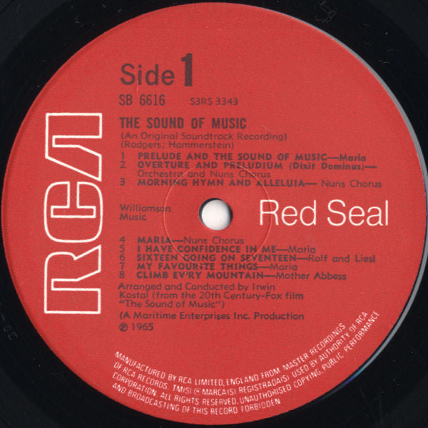 Various : The Sound Of Music (An Original Soundtrack Recording) (LP, Album, RE)