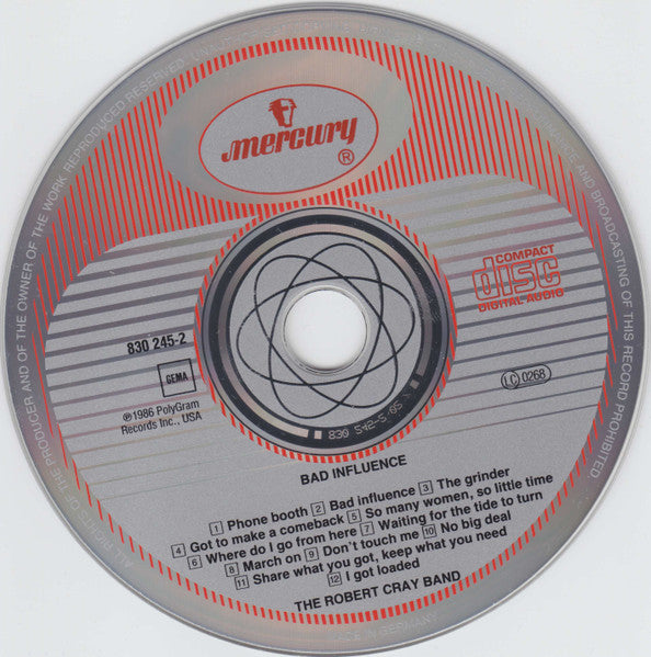 The Robert Cray Band : Bad Influence (CD, Album, RE)