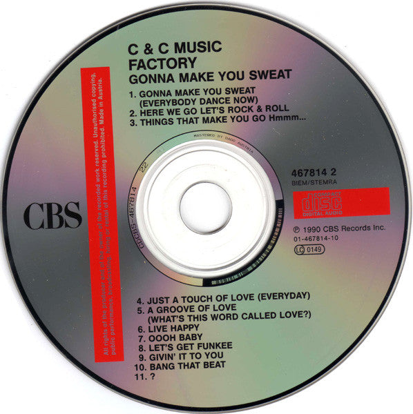 C + C Music Factory : Gonna Make You Sweat (CD, Album)