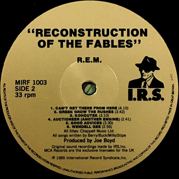 R.E.M. : Fables Of The Reconstruction / Reconstruction Of The Fables (LP, Album)