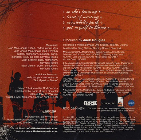 The Trews : Out Of The Past, Into The Dark (CD, EP)