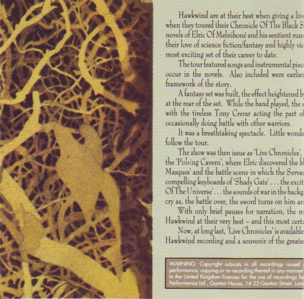 Hawkwind : Live Chronicles (CD, Album)