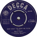 Billy Fury : It's Only Make Believe (7")