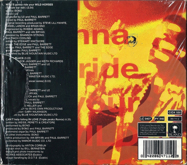 U2 : Who's Gonna Ride Your Wild Horses (CD, Single, Ltd, Dig)