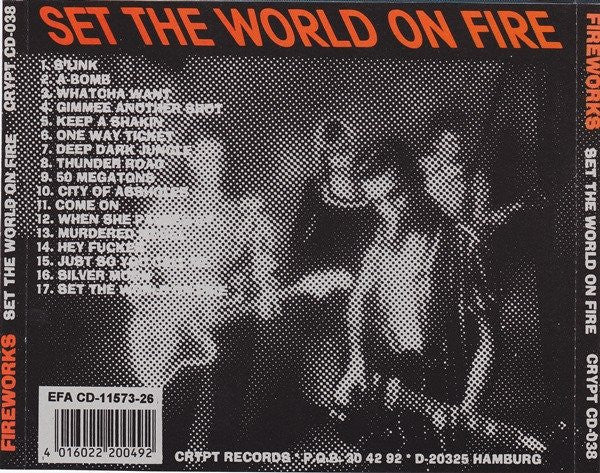 Fireworks (2) : Set The World On Fire (CD, Album)