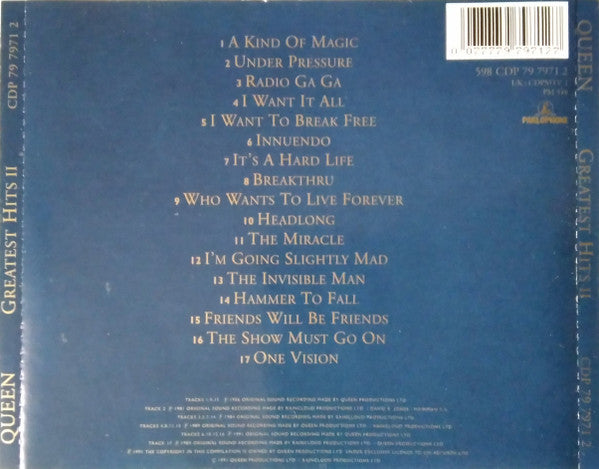 Queen : Greatest Hits II (CD, Comp, RP)