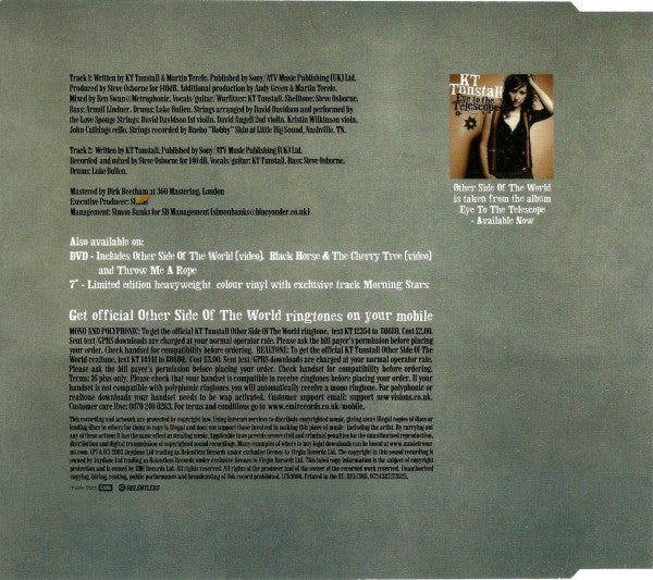 KT Tunstall : Other Side Of The World (CD, Single)