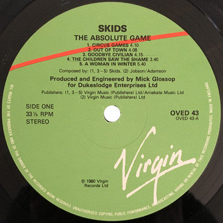 Skids : The Absolute Game (LP, Album, RE)