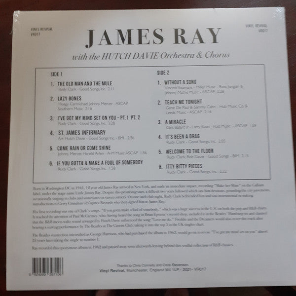 James Ray (2) : James Ray (LP, Album, RSD, Mono, RE)