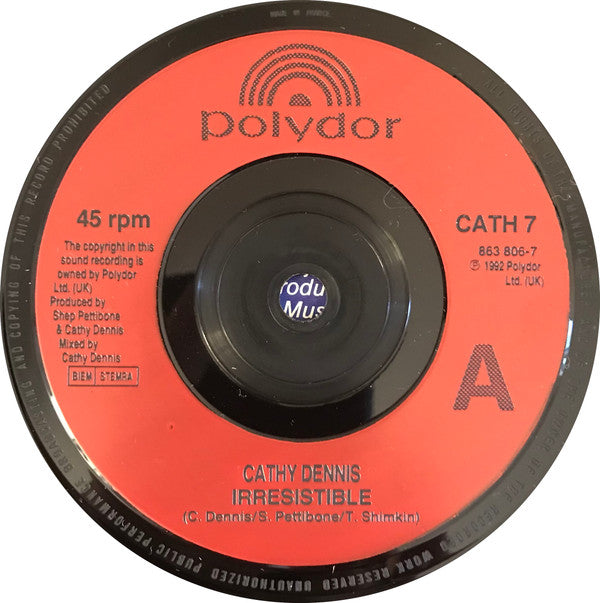 Cathy Dennis : Irresistible (7", Single)