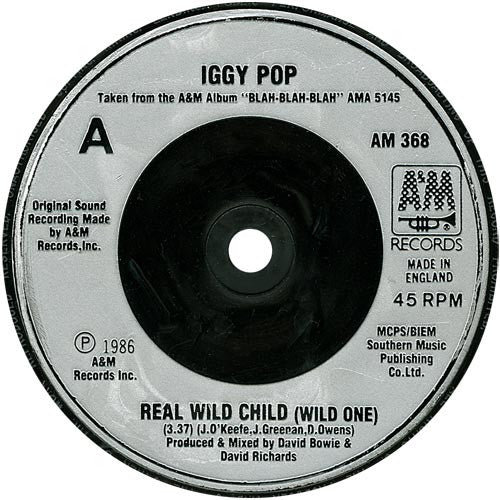 Iggy Pop : Real Wild Child (Wild One) (7", Single, Sol)