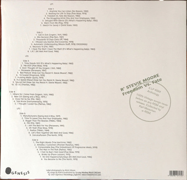 R. Stevie Moore : Freedom Vs. Fate (3xLP, Album, Comp, Ltd, Gre)