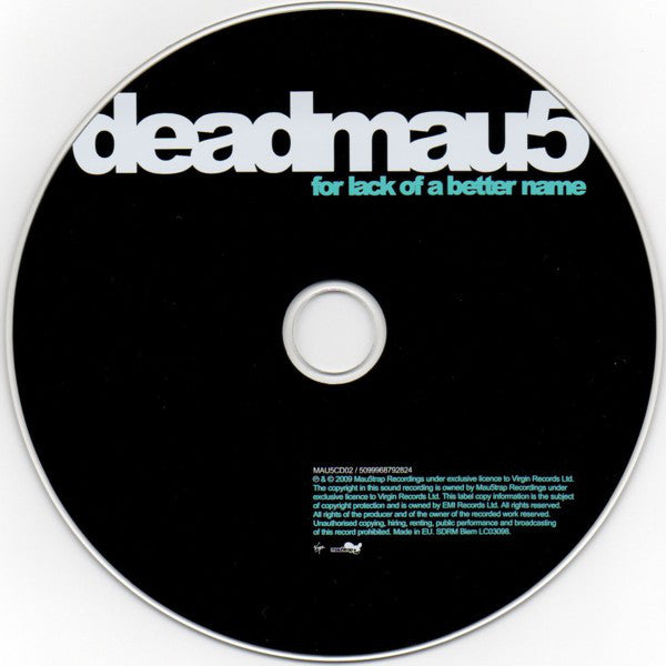 Deadmau5 : For Lack Of A Better Name (CD, Album, Mixed)