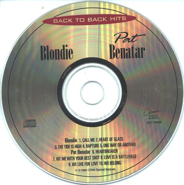 Blondie / Pat Benatar : Back To Back Hits (CD, Comp)