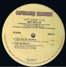 Wet Willie : Left Coast Live (LP, Album, Win)