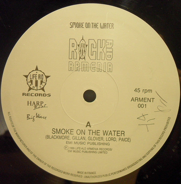 Rock Aid Armenia : Smoke On The Water (12", Single)