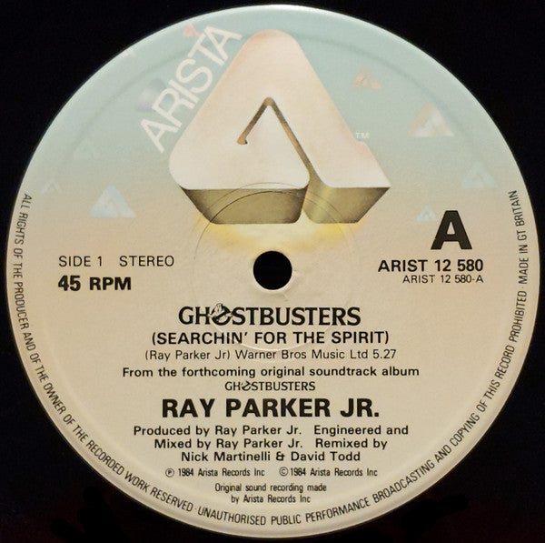 Ray Parker Jr. : Ghostbusters (Searchin' For The Spirit) (12", Single)