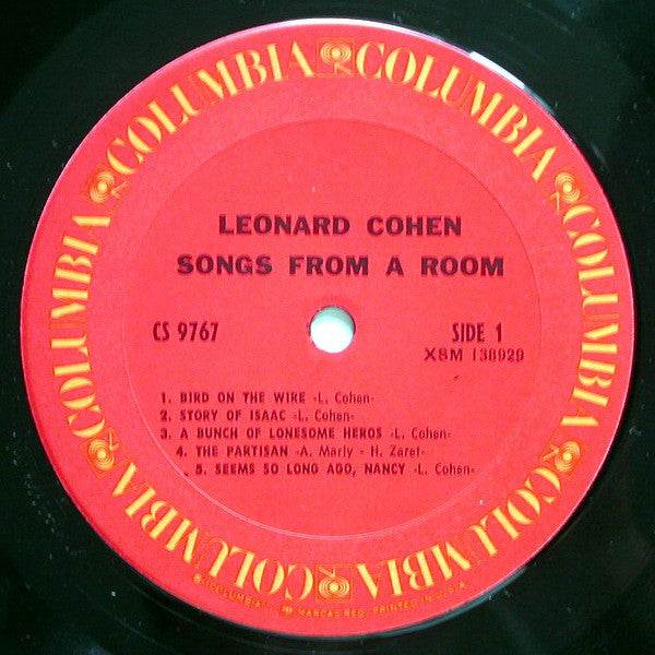 Leonard Cohen : Songs From A Room (LP, Album, RE, Pit)