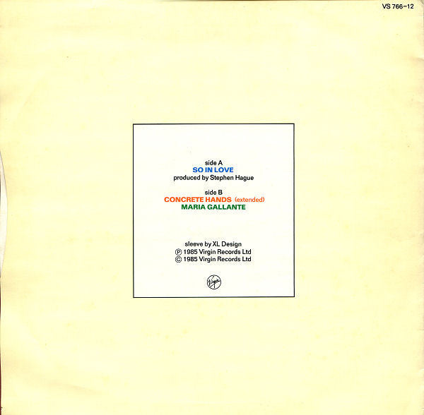 Orchestral Manœuvres In The Dark* : So In Love (12", Single)
